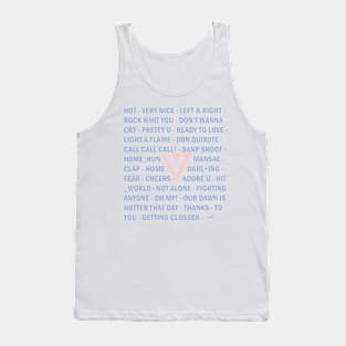 Design inspired by seventeen songs Tank Top